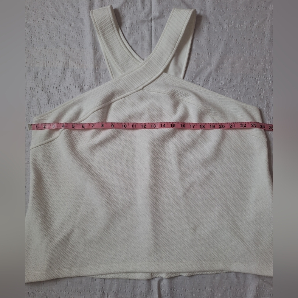 Anthropologie White Bustier Crop Tank Top - image 3